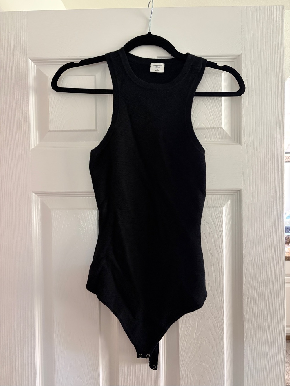 Abercrombie & Fitch Black Ribbed Tank Bodysuit